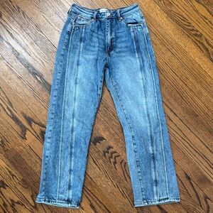 B26 Special A 5/27 Classic Denim Straight Leg Jeans Flap Trim